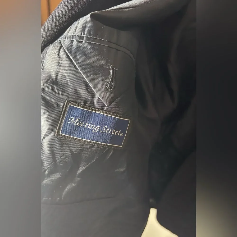 Meeting Street Navy Blue Suit Jacket Sports Coat Size 42R EPC